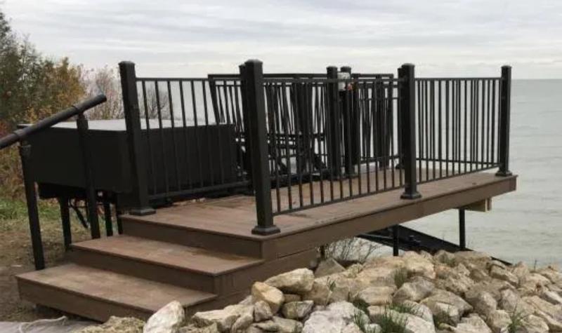 RELIABILT 6-ft x 36-in Black Sand Steel Deck Rail Kit in the Deck ...