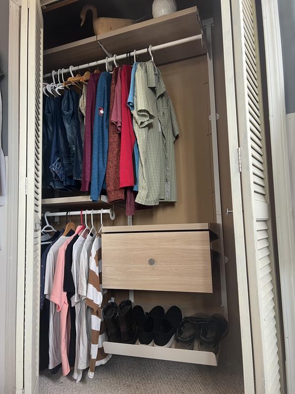 Shop Origin 21 Edda 4-ft Wood Closet with Wood Drawers and Wood