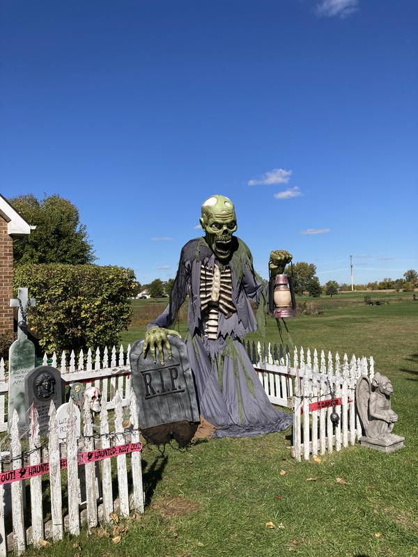 Haunted Living 9-ft Lighted Animatronic Ground Breaking Zombie in