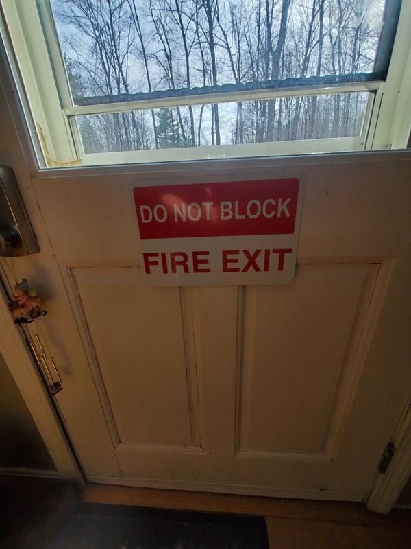 Safe Handler 5-Pack, Do Not Fire Exit Sign Labels BLSH-FESIGN-5 at ...