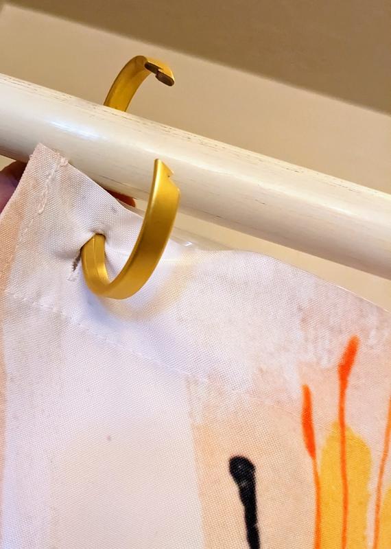 allen + roth Brushed Gold Aluminum Single Shower Curtain Rings (12-Pack ...