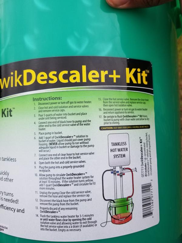 QwikProducts QwikDescaler+ Kit Tankless Gas/Electric Liquid Water
