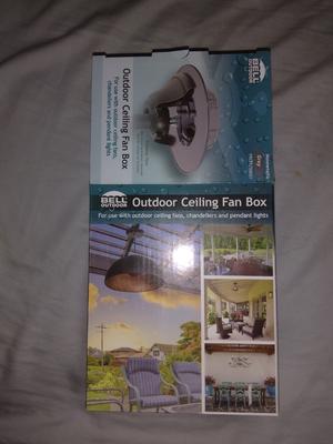 Hubbell Bell PVC Weatherproof New Work/Old Work Ceiling Fan Electrical ...