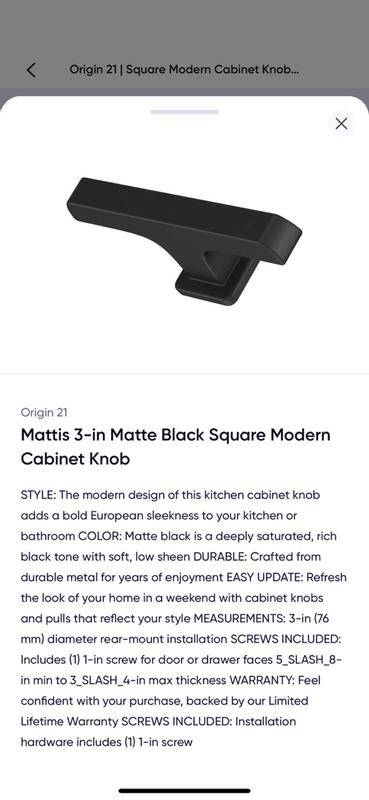3 Inch Classic Twisted Matte Black Birdcage Cabinet Knob - 3051