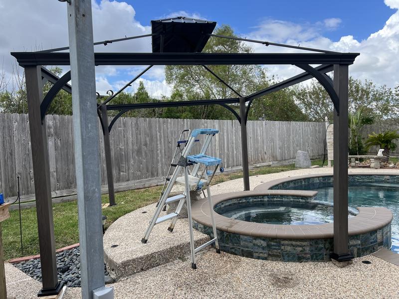 Amazon.com : EROMMY 10'x12' Gazebo Hardtop, Galvanized Steel