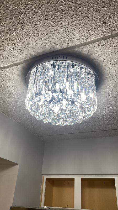 SEFINN FOUR 9-Light Gloss Chrome Led Flush Mount Light DY16061-9 at ...