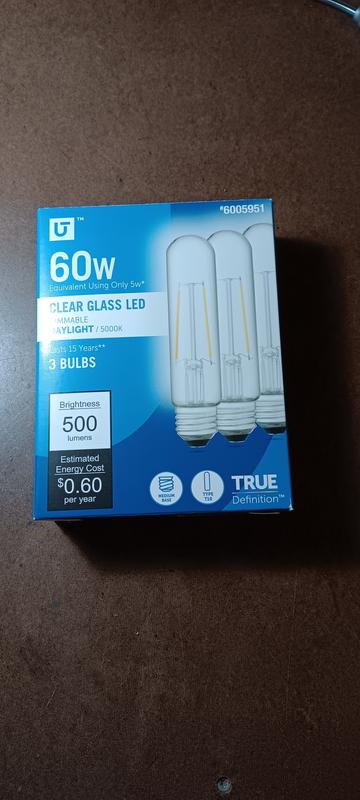 Utilitech 60 -Watt EQ T10 Daylight Medium screw base E26 Dimmable LED ...