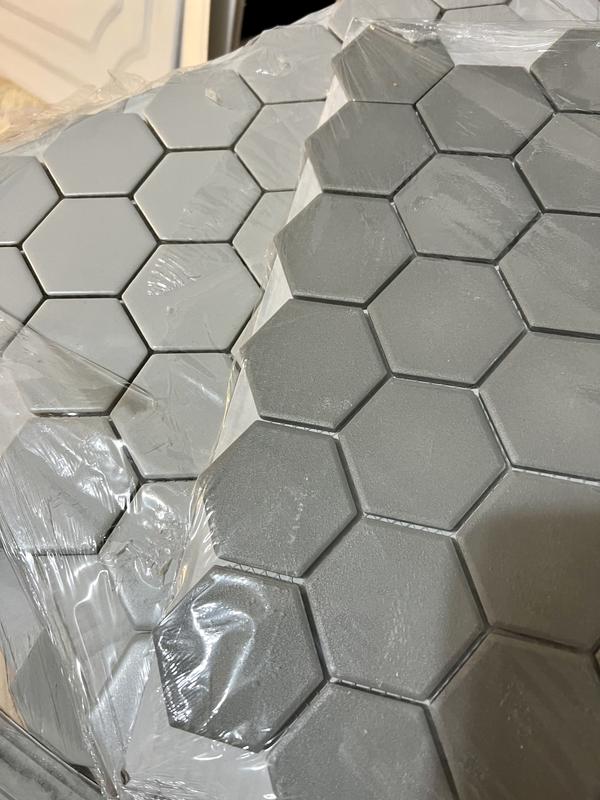 Satori Hudson Shadow 11-in x 12-in Unglazed Porcelain Hexagon Mosaic Floor and Wall Tile (0.93-sq. ft/ Piece)