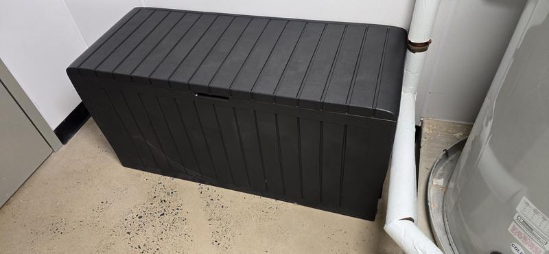 Keter Marvel Durable Outdoor Storage 71-Gallon Graphite Plastic