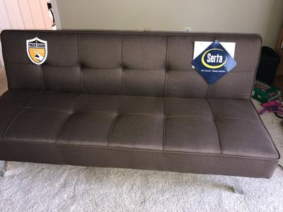 Serta Canyon Charcoal Casual Polyester Twin Sofa Bed in the Futons & Sofa  Beds department at