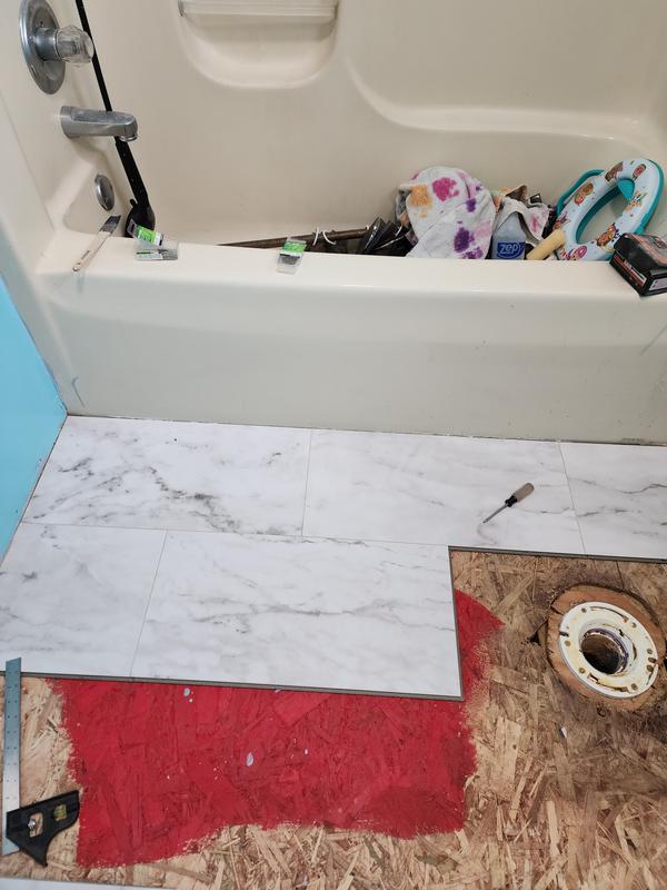 SMARTCORE Mesa Marble 1.0-mil x 12-in W Waterproof Marble look Luxury ...