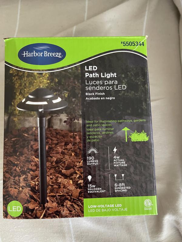 Harbor Breeze 190-Lumen 4-Watt Black Low Voltage Hardwired LED