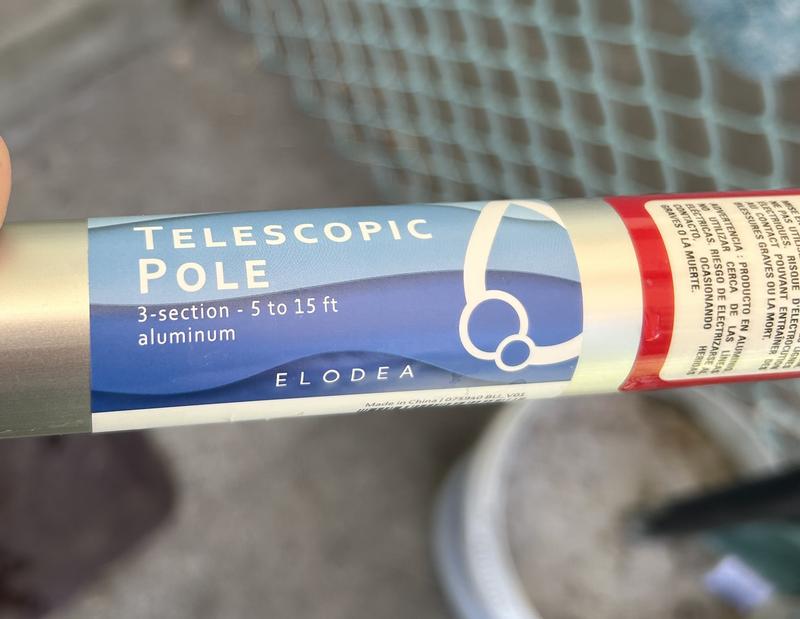 ELODEA 15-ft Classic Steel 3-piece Telescopic Pool Pole 075940 at Lowes.com