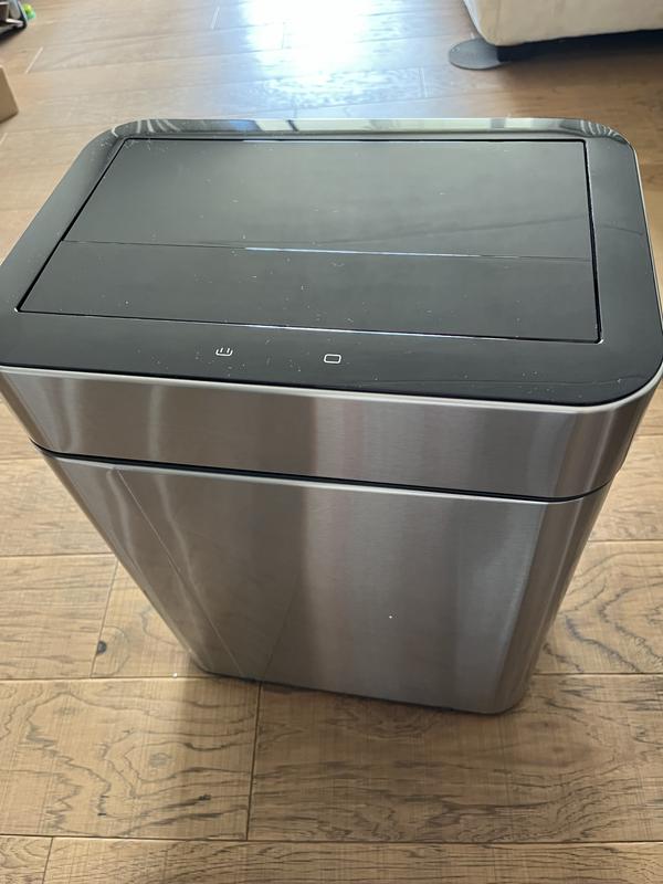 Innovaze 13 Gallon Touchless Stainless Steel Trash Can Sensor Kitchen ...