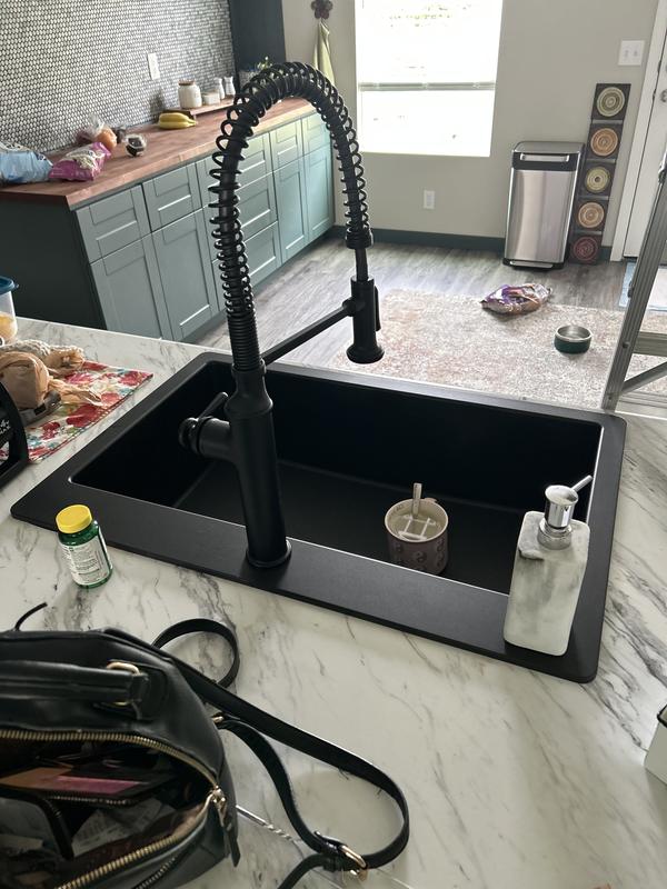 allen + roth Kaiden Drop-in or undermount 33-in x 22-in Quartz Single ...