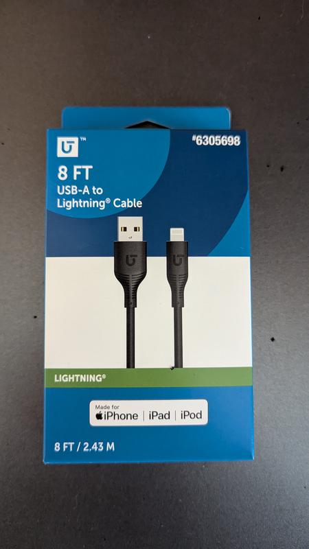 Utilitech 8-ft Usb 2 Usb-c Black Cable 8B47-3190012R-FG at Lowes.com