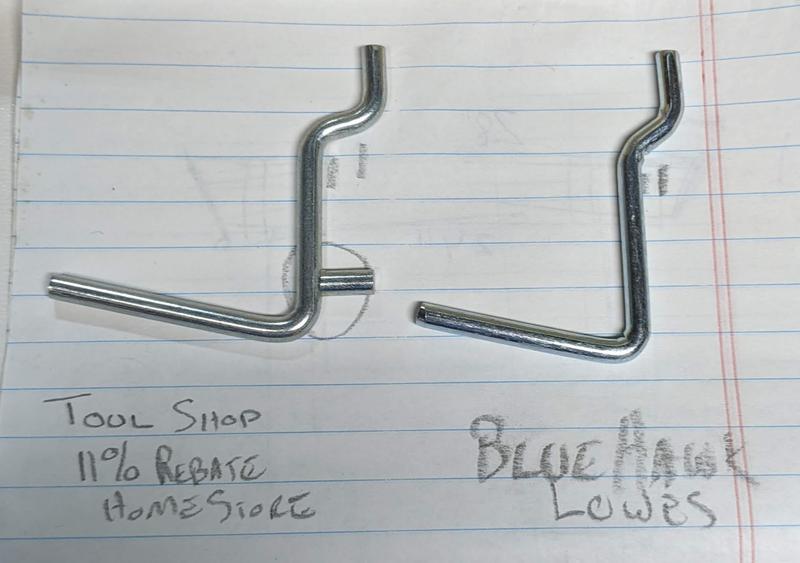 Blue Hawk Steel Pegboard Hook