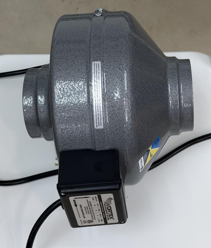 Vortex 4-in dia 198-CFM Galvanized Steel Centrifugal Duct Fan