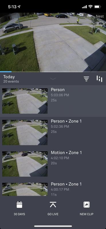 nest driveway camera