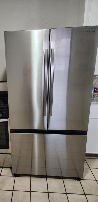 Samsung Mega Capacity 31.5-cu ft Smart French Door Refrigerator with Dual  Ice Maker (Fingerprint Resistant Stainless Steel) ENERGY STAR in the French  Door Refrigerators department at