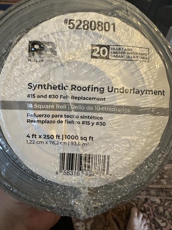 Synthetic Roll Roofing Underlayment Roll Roofing Felt Liner Lighter Weight  Waterproof - China Roofing Underlayment, Building Material