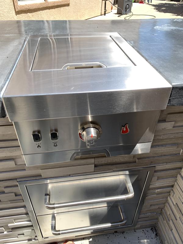 Char Broil Medallion Built In Grill Cabinet Propane Side Burner in