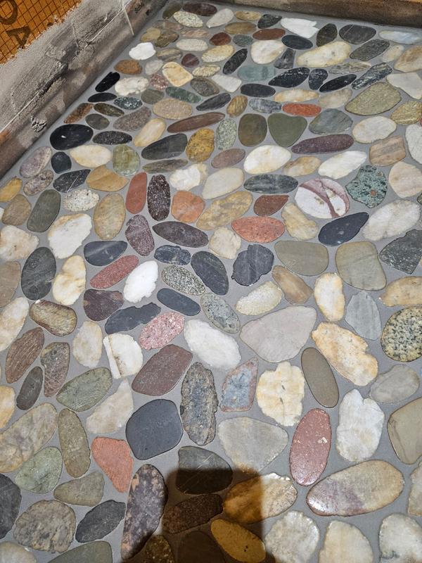 Satori River Rock Multicolor 13-in x 13-in Polished Natural Stone Mosaic Wall Tile (1-sq. ft/ Piece)