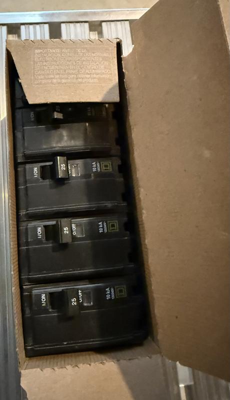 Square D QO 25-amp 2-Pole Standard Trip Circuit Breaker QO225CP at