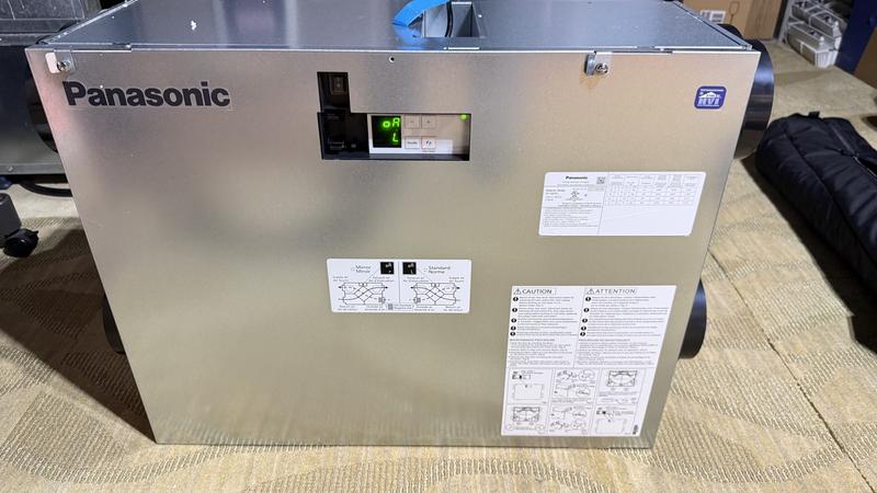 Panasonic BalancedHome 1-Sone 120-CFM Silver Energy Recovery
