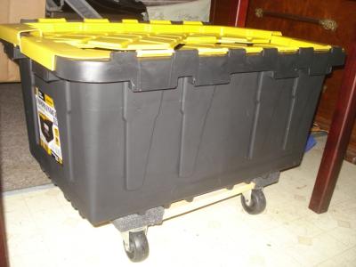 Tough Box 17GFLATBKY 17-Gallon Black Polypropylene Storage Tote at