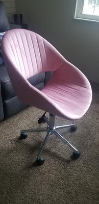 Ovios shyvana pink contemporary ergonomic discount adjustable height swivel desk chair