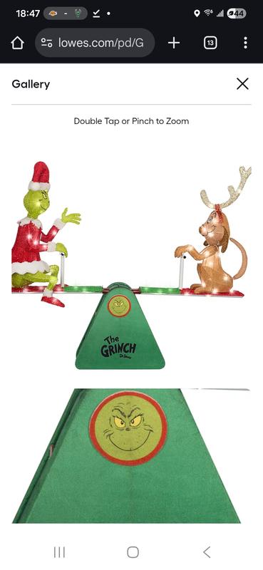 Grinch 3-ft LED Grinch with Max Animatronic Christmas Decoration