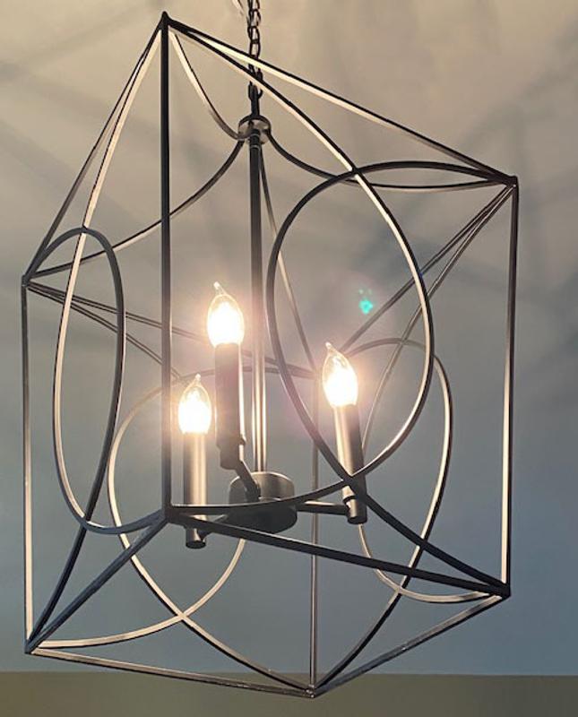 allen + roth Providence 3-Light Soft Gold Traditional Square