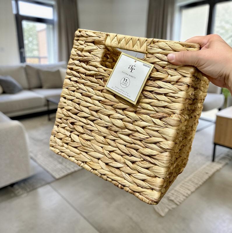 allen + roth Natural Baskets (10.5-in W x 11-in H x 10.5-in D) Natural ...