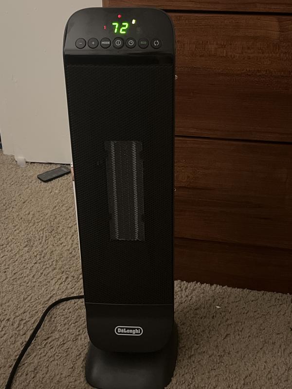 DeLonghi Up to 1500-Watt Ceramic Tower Indoor Electric Space Heater with  Thermostat and Remote Included in the Electric Space Heaters department at  Lowes.com