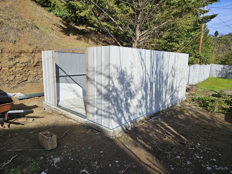 Arrow 10ft X 8ft High Point Galvanized Steel Storage Shed, 54 OFF