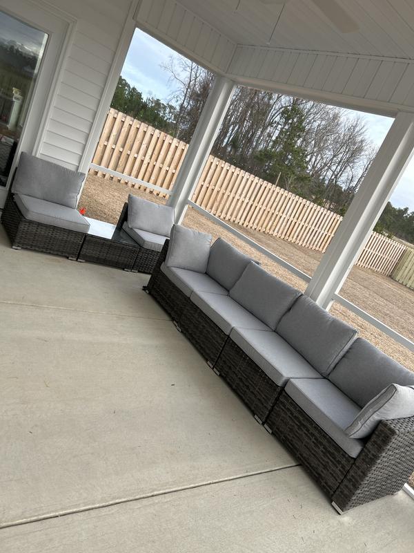 XIZZI Libra 7-Piece Rattan Patio Sofa Conversation Set with Off