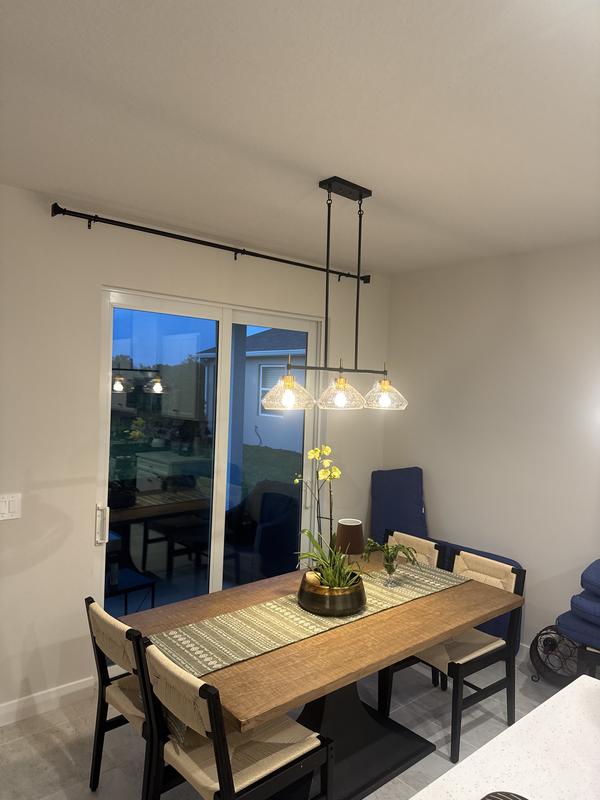 LNC Quoridan 3 -Light Polished Gold Modern/contemporary Seeded glass ...