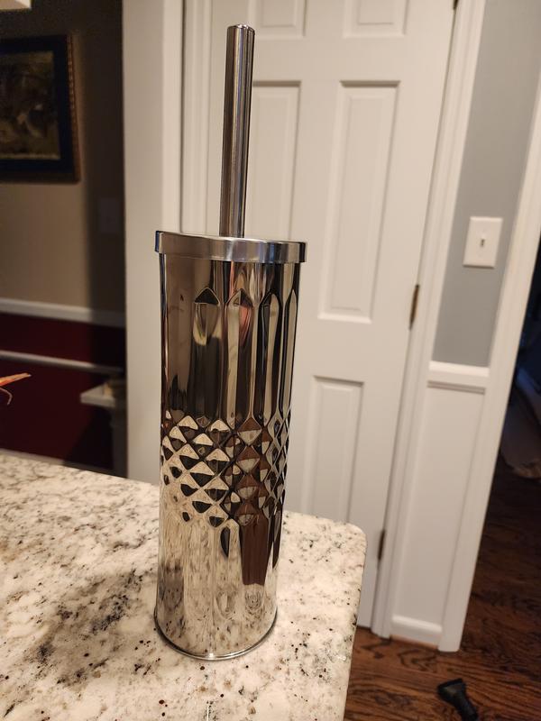 Brown Metal Toilet Brush Holder