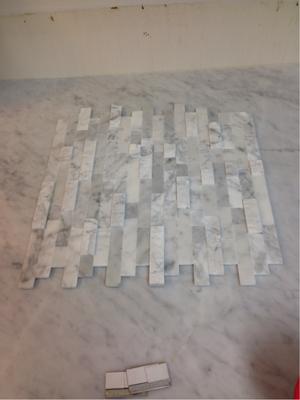 Peel&Stick Mosaics Peel and Stick Stacked Travertine 12-in x 12-in Multi-Finish Natural Stone Travertine Linear Mosaic Peel & Stick Tile