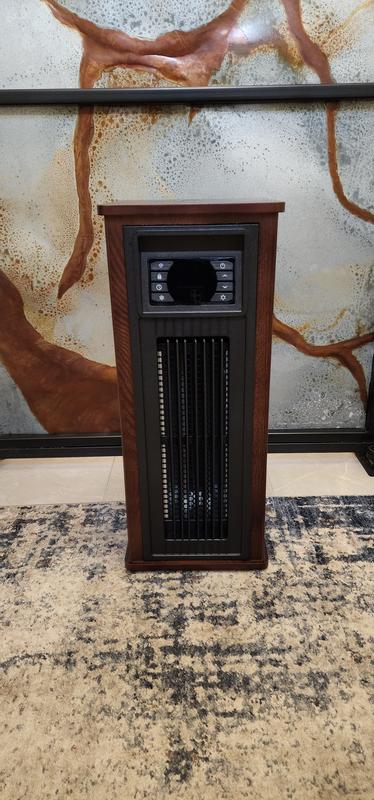 Utilitech Up to 1500-Watt Infrared Tower Indoor Electric Space Heater with  Thermostat and Remote Included in the Electric Space Heaters department at  Lowes.com