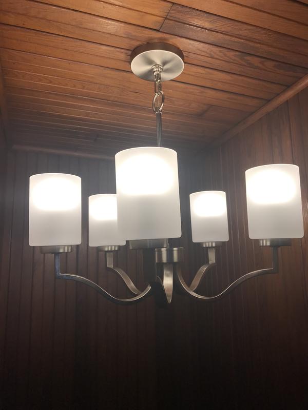 Progress Lighting Avette 5-Light Brushed Nickel Transitional Chandelier