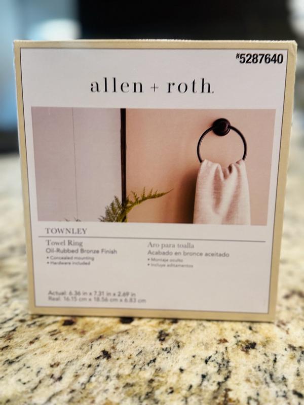 allen + roth Townley Oil Rubbed Bronze Wall Mount Single Towel Ring BTH ...