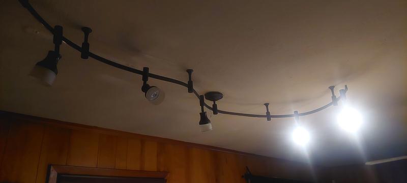 allen + roth 99.6-in 6-Light Bronze dimmable Integrated