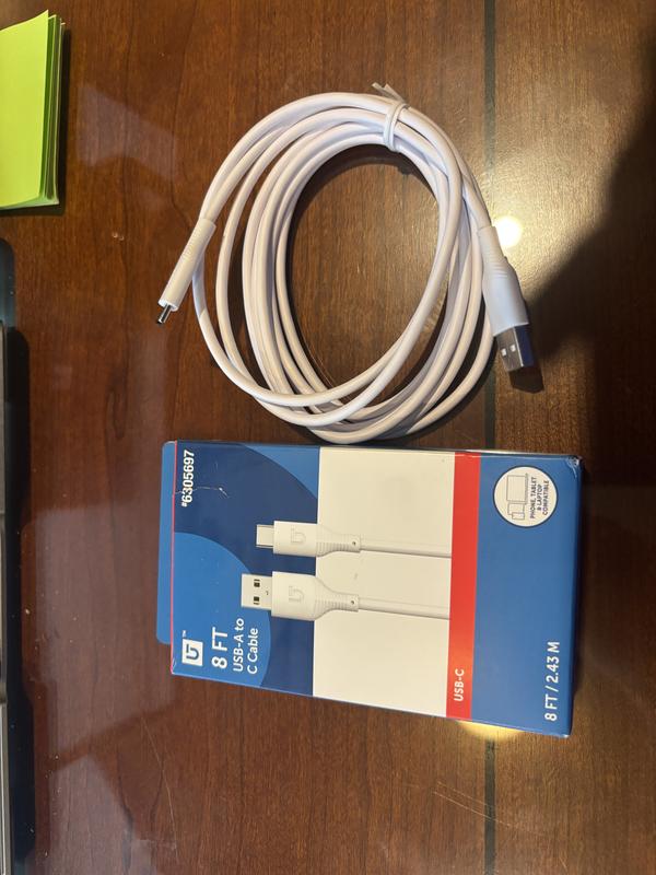 Utilitech 8-ft Usb 2 Usb-c White Cable 8B47-3190011R-FG at Lowes.com