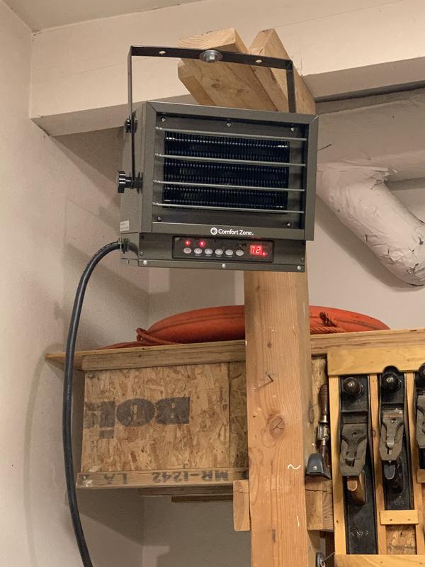 Comfort Zone Up to 7500-Watt Electric Garage Heater with Thermostat in the  Electric Garage Heaters department at Lowes.com