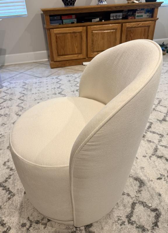 Dreamsidea Swivel Barrel Dining Chair Modern Chenille Upholstered — free download