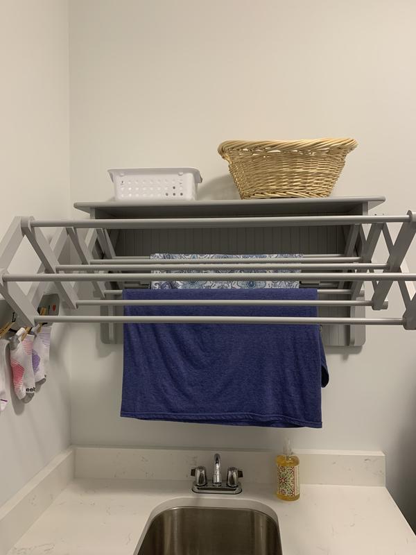 Danya B. 1-Tier 25.5-in Mixed Material Drying Rack in the Clotheslines & Drying  Racks department at