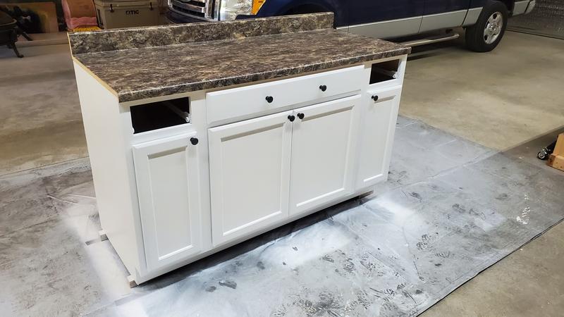 Project Source 60-in W x 35-in H x 23.75-in D Natural Unfinished Oak Sink  Base Fully Assembled Cabinet (Flat Panel Square Door Style) in the Kitchen  Cabinets department at