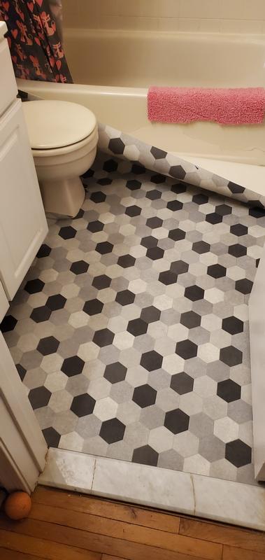 Mohawk Starry Night Tile Patterned look 10-mil x Cut-to-length Vinyl ...